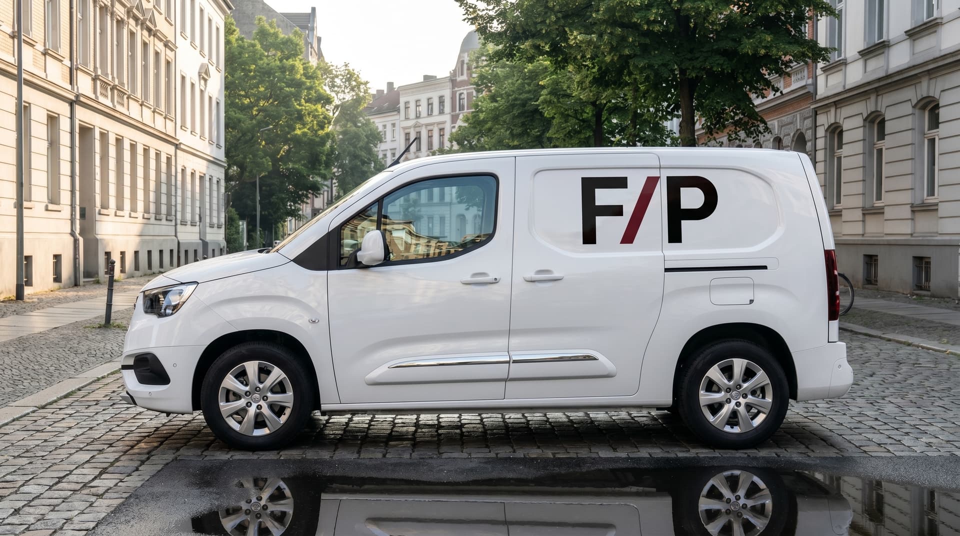FooR Firmenfahrzeug mit Logo in Düsseldorf